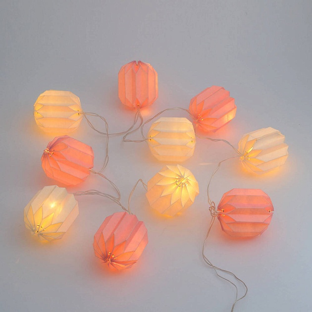 Гирлянда светодиодная Apeyron цветной бумажный фонарик 15-20 Фото № 5