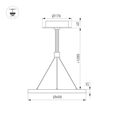 Подвесной светодиодный светильник Arlight SP-Congo-Can-1-R600-36W Warm3000 046244 1