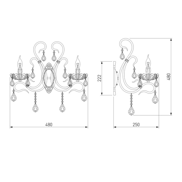 Бра Eurosvet 12205/2 белый Strotskis изображение 2 Бра Eurosvet 12205/2 белый Strotskis Фото № 2