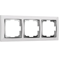 Рамка на 3 поста Werkel Snabb белый/хром W0031901 4690389160813