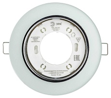 Светильник встраиваемый cо светодиодной подсветкой ЭРА DK LD51 FR под лампу GX53 белый матовый Б0057465 2