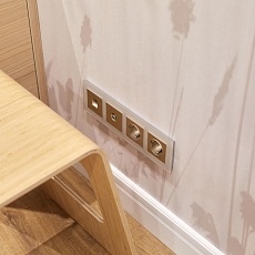 Накладка для телефонной розетки Werkel RJ-11 (шампань рифленый) W1192010 4690389160707 2