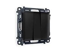 Комплект механизма 3-кл выключателя AMBRELLA VOLT ALFA Черный матовый QUANT (AP8050, VM133) MA805010