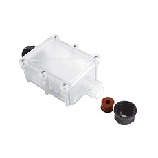 Коробка распределительная LD537 водонепроницаемая на 2 выхода, 450V, 130х70х41, прозрачный 50129 4