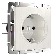 Розетка с заземлением Werkel перламутровый рифленый W1171013 4690389161001