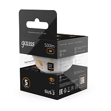 Лампа светодиодная Gauss GU5.3 5W 3000K матовая 101505105 2