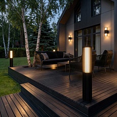 Уличный настенный светодиодный cветильник Elektrostandard Entero (35189/W) 3000K черный a072082 1