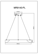Подвесной светодиодный светильник MyFar Pendant Elara MR9140-PL 1