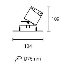 Встраиваемый светодиодный светильник Fiberli 302T75 12130203 1
