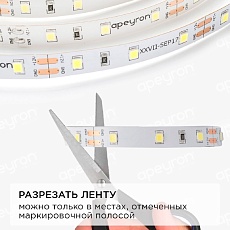Светодиодная лента Apeyron 4,8W/m 60LED/m 3528SMD холодный белый 1M 10-65 2