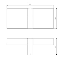 Уличный настенный светильник Elektrostandard Twin 3000K черный (35170/D) a072075 1