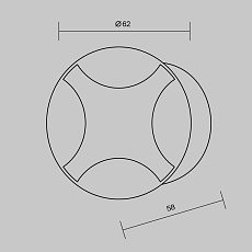 Встраиваемый светодиодный светильник Maytoni Biscotti O036-L3B3K 1