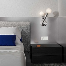 Накладка для розетки с заземлением и защитными шторками, с USB A+C, S70 (хлопок) Voltum VLS001013 3