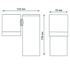 Уличный настенный светильник Gauss Sonata GD151 4