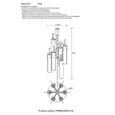 Подвесная люстра Crystal Lux Primavera PL6 Gold 1