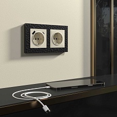 Розетка с заземлением, безвинтовой зажим Werkel слоновая кость W1171303 4690389155772 5