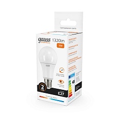 Лампа светодиодная Gauss E27 15W 3000K матовая 23215 2