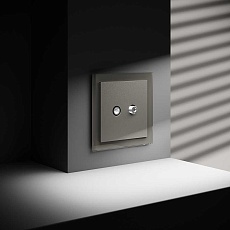 Розетка телевизионнная встраиваемая Voltum S70 оконечная TV+SAT, (шелк) VLS060404 5