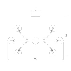 Подвесная люстра Eurosvet Astro 30179 хром 1