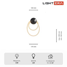 Настенный светильник Lightera Tura LE103W-47BA STEEL 3