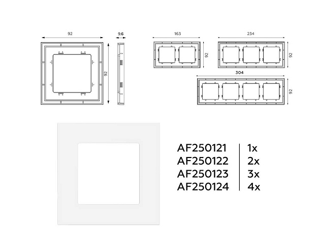 Рамка AMBRELLA VOLT AF250121 Фото № 4
