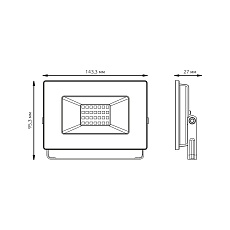 Прожектор светодиодный Gauss Elementary 30W 4000К 613100230 4