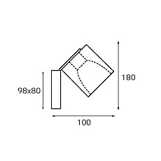 Настенный светильник Italline MRC0821W-1 black 1