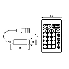 Контроллер RGB для светодиодной ленты Gauss Basic LED 12V 72W BT610 3