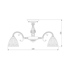 Потолочная люстра Eurosvet Campina 60107/8 белый с золотом 1