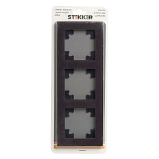 Рамка 3-постовая Stekker Катрин шоколад GFR00-7003-04 39537 1