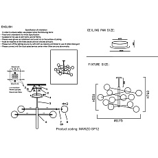 Подвесная люстра Crystal Lux Marzo SP12 Bronze/Transparente 1