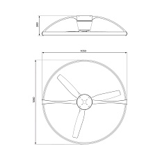 Потолочная светодиодная люстра-вентилятор Mantra Nepal 7531 1
