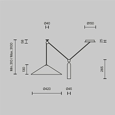Подвесной светильник Maytoni Technical Peso P080PL-01B 3
