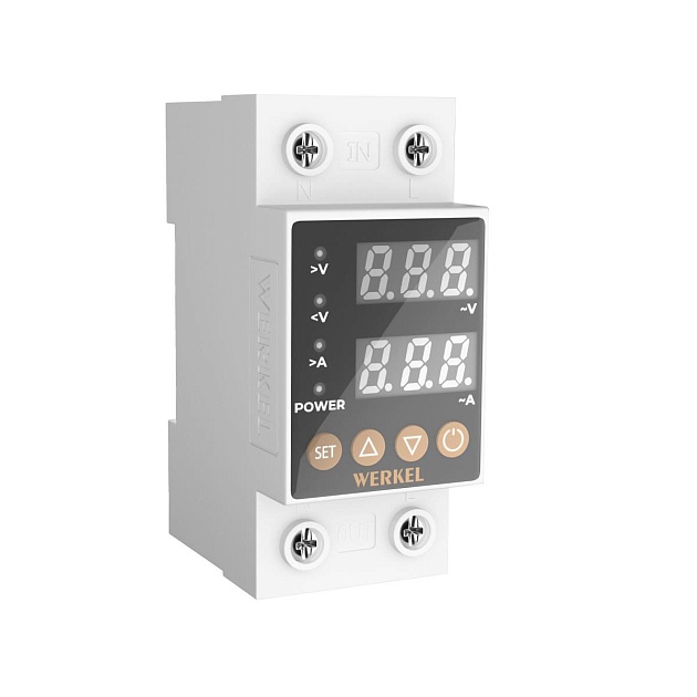 Реле напряжения Werkel 1P+N 63А W932P63R 4690389204425 Фото № 1