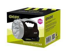Прожекторный светодиодный фонарь ФАZA аккумуляторный 180 лм 171х122 AccuF6-L3W-bk 1
