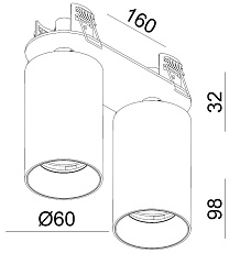 Встраиваемый спот Italline DANNY FR2 black 1