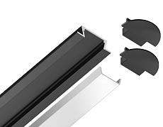 Встраиваемый профиль с рассеивателем Ambrella Illumination GP1001BK 2