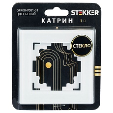 Рамка 1-постовая Stekker Катрин белый GFR00-7001-01 39517 3