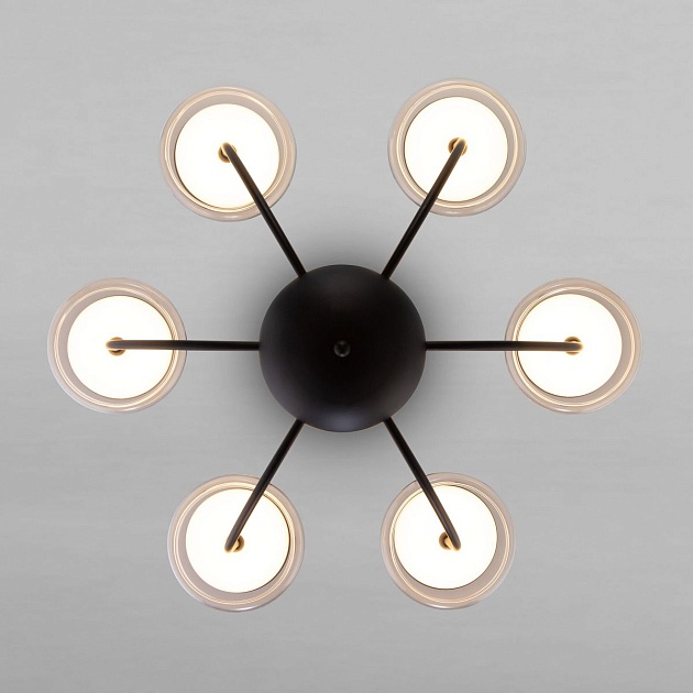 Подвесная светодиодная люстра Eurosvet Fungo 50388 LED черный Фото № 3