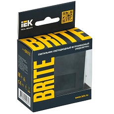 Встраиваемая светодиодная подсветка IEK Brite ПЛ20-БрЧ черная BR-FL20-K02 1