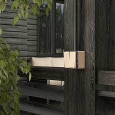 W5020210/ Выключатель двухклавишный влагозащищенный Gallant (шампань рифленый) 2