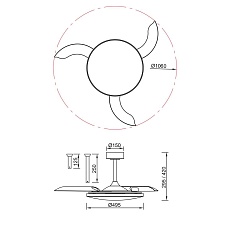 Люстра-вентилятор Mantra SLIM FAN 9055 3