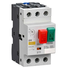 Пускатель ручной кнопочный ПРК32-6,3 In=6,3A Ir=4-6,3A 660В IEK DMS11-D63