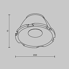 Линза Maytoni Technical Downlight для Alfa LED 15° LensCD28-15 1