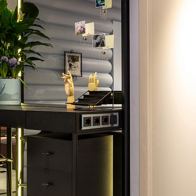 Выключатель Werkel одноклавишный проходной черный матовый W1112008 4690389156663 Фото № 13