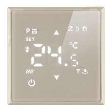 Терморегулятор Wi-Fi (механизм), Stekker, 250В, 3500Вт Эмили, RSW00-5119-08, кашемир, soft touch 50427