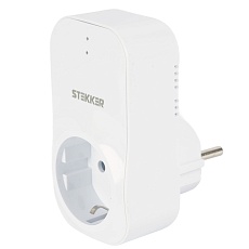 Реле напряжения для розетки Stekker VP-100W-3M, 230В, 16A,белый 50687
