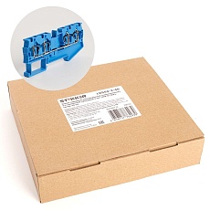 Зажим пружинный, 4-проводной проходной ЗНИ - 4.0 (JXB ST 4), синий Stekker 39972