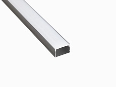 Профиль накладной LEDS POWER СПН2515 алюм. черный с призм.рассеивателем 2м 008486