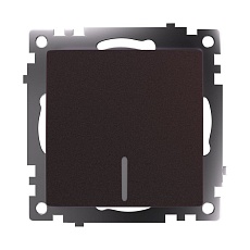 Выключатель одноклавишный Stekker Катрин с подсветкой шоколад GLS10-7101-04 49022 2